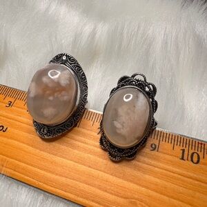 Two Sakura Agate Rings